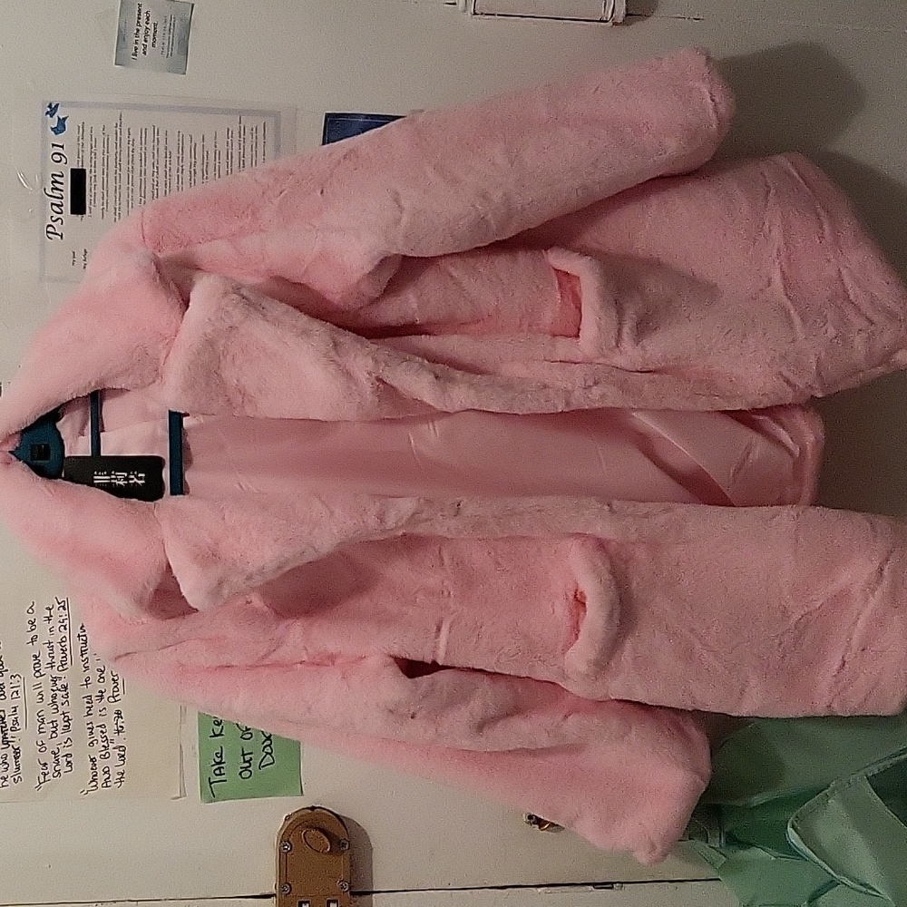 Lapel pink 3/4 coat